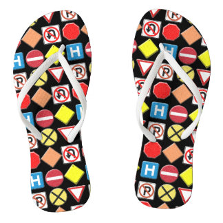 Road Signs Flip Flops