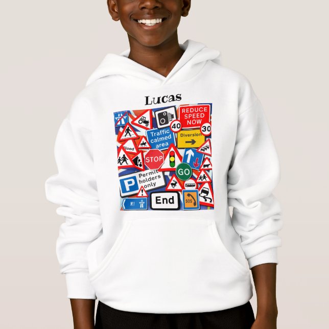 Road Signs Hoodie (Front)