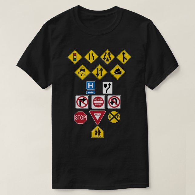 Road Signs, Kids Gift  T-Shirt (Design Front)