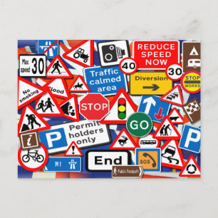 Road Signs Postcard