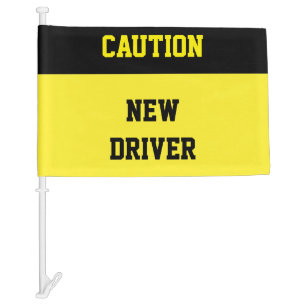 Road Test Teen Student Driver Car Flag
