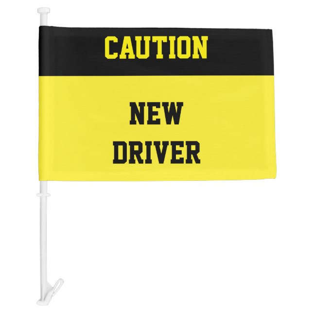 Road Test Teen Student Driver Car Flag (Front)
