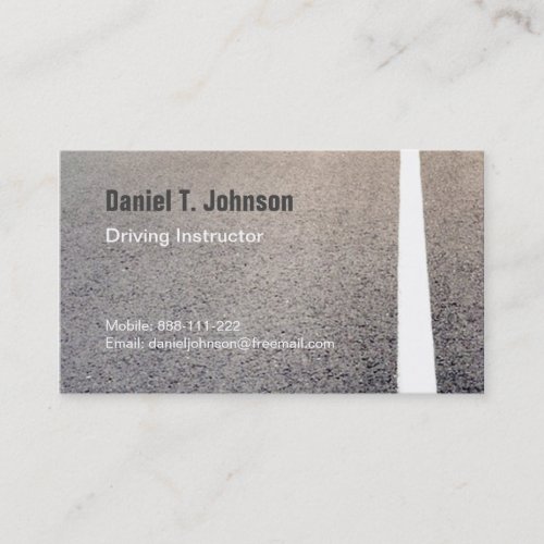 Road Texture Driving Instructor Business Cards