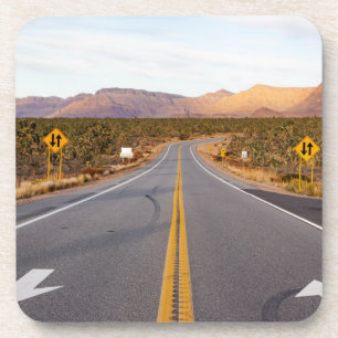 Road Through Joshua Tree National Park Beverage Coaster