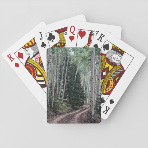 Road Through the Birch Playing Cards
