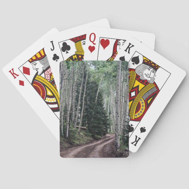 Road Through the Birch Poker Cards (Back)