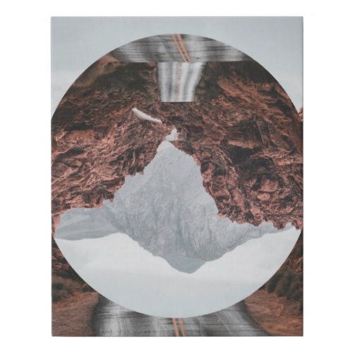 Road Through the Mountain Pass Faux Canvas Print