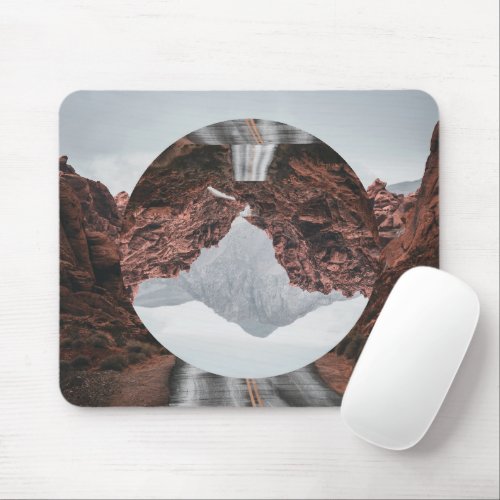 Road Through the Mountain Pass Mouse Pad