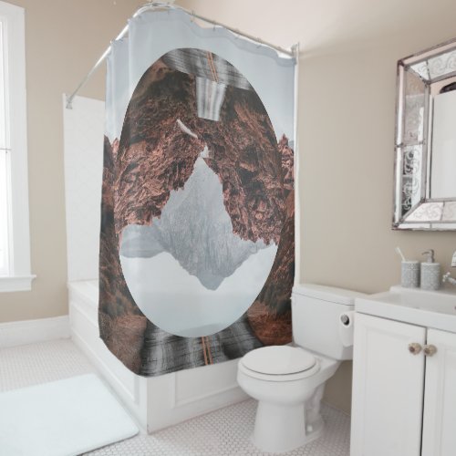 Road Through the Mountain Pass Shower Curtain