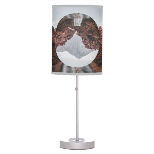 Road Through the Mountain Pass Table Lamp