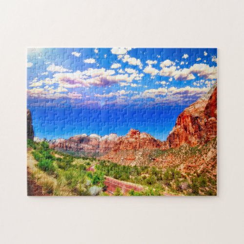 Road Through Zion National Park Jigsaw Puzzle