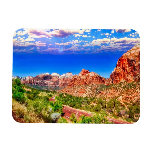 Road Through Zion National Park Magnet (Horizontal)