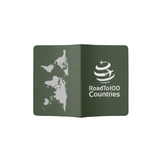 Road To 100 Countries - Dark Green Passport Holder