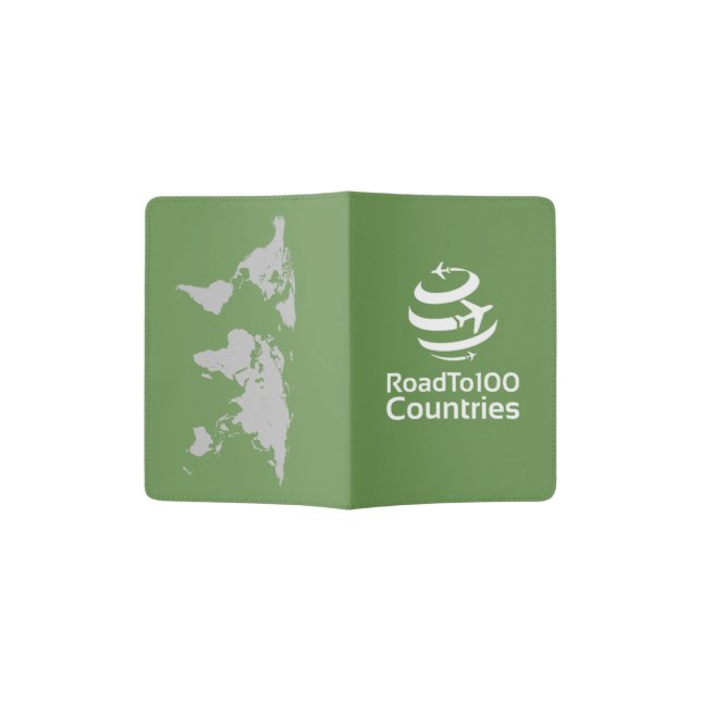 Road To 100 Countries - Green Passport Holder (Opened)