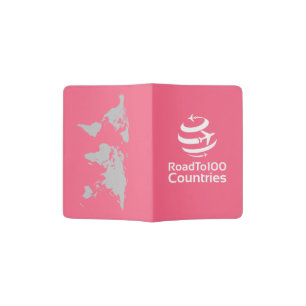 Road To 100 Countries - Hot Pink Passport Holder