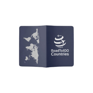 Road To 100 Countries -Navy Blue Passport Holder