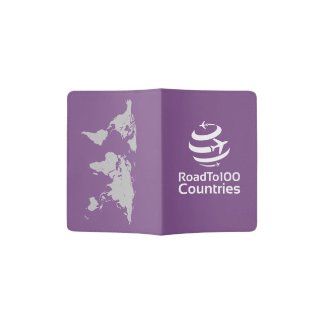 Road To 100 Countries - Purple Passport Holder (Opened)