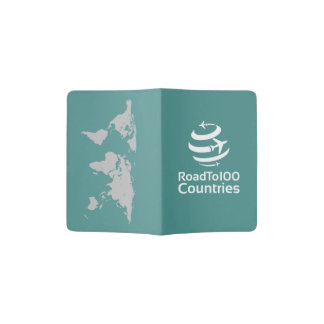 Road To 100 Countries - Teal Passport Holder