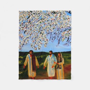 Road To Emmaus - Fleece Blanket by AnchorOfTheSoulArt at Zazzle