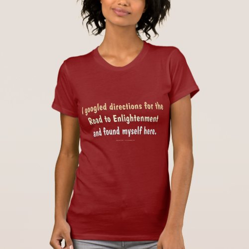 Road to Enlightenment ladies dark shirts