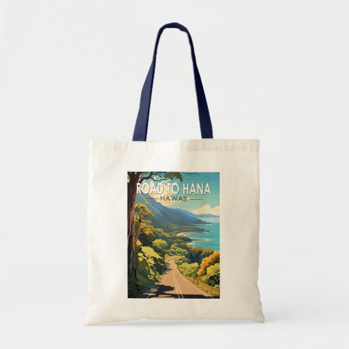 Road to Hana Maui Hawaii Travel Art Vintage Tote Bag