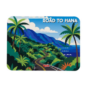 Road to hana Maui Hawaii Travel Magnet
