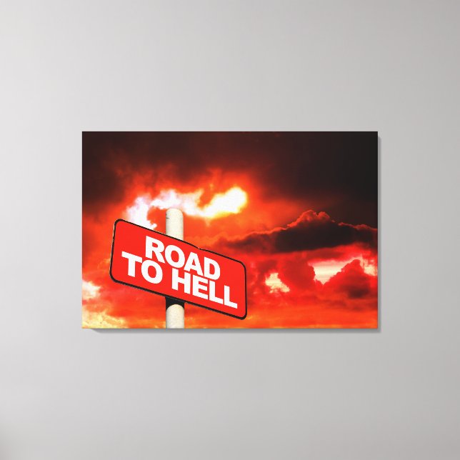 Road to hell sign (Front)