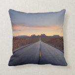 Road to Monument Valley Tribal Park Throw Pillow<br><div class="desc">This photo features a road to Monument Valley Tribal Park.</div>