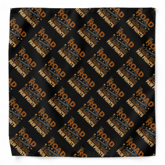 Road to My Heart Paved in Paw Prints Dog Lover  Bandana