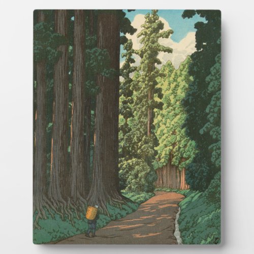 Road To Nikko By Kawase Hasui Plaque
