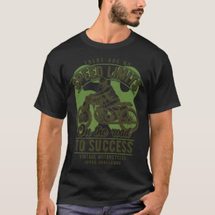 Road To Success Vintage Motorcycle Design T-Shirt