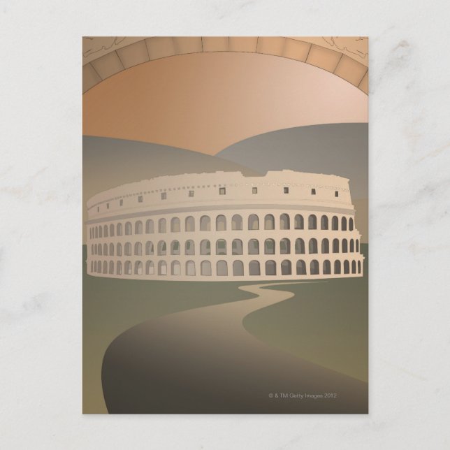 Road to the Colosseum, Rome, Italy Postcard (Front)