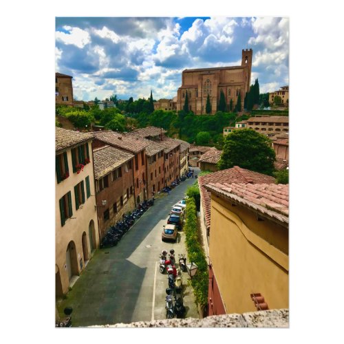 Road to the Duomo in Siena Italy Photo Print