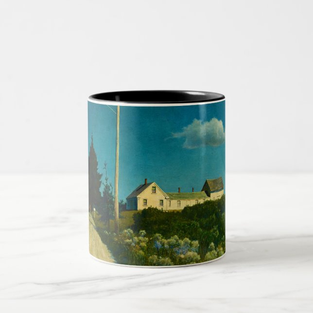 Road to the Jones House by Newell Convers Wyeth Two-Tone Coffee Mug (Center)