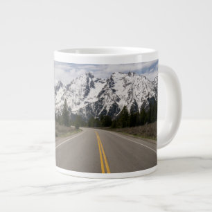 Road to the Teton Mountain Range Giant Coffee Mug