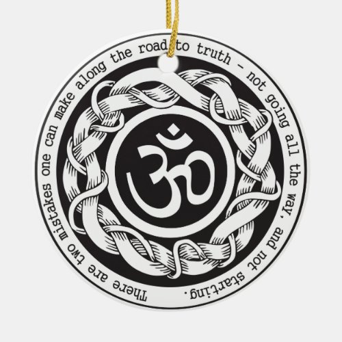 Road to Truth Devanagari Om Symbol Ceramic Ornament