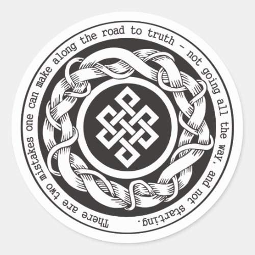 Road to Truth Endless Knot Classic Round Sticker