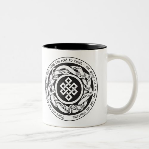Road to Truth Endless Knot Two_Tone Coffee Mug