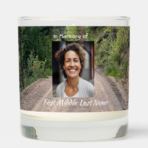 Road trail Memorial Prayer Card Photo Keepsake Scented Candle