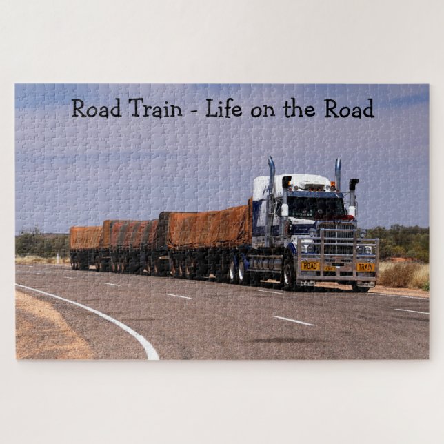 Road Train Life on the Road Semi Truck Jigsaw Puzzle (Horizontal)