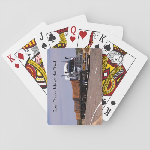 Road Train Life on the Road Semi Truck Playing Cards