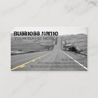 Road Travel Business Card trucking delivery semi