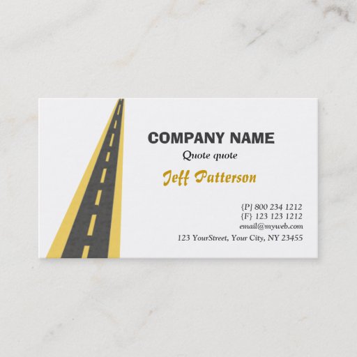 Customizable Road Travel Traveling Business Card Template