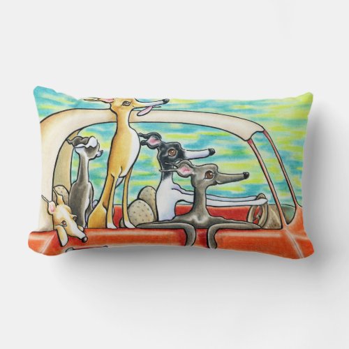 Road Trip by Andie Lumbar Pillow