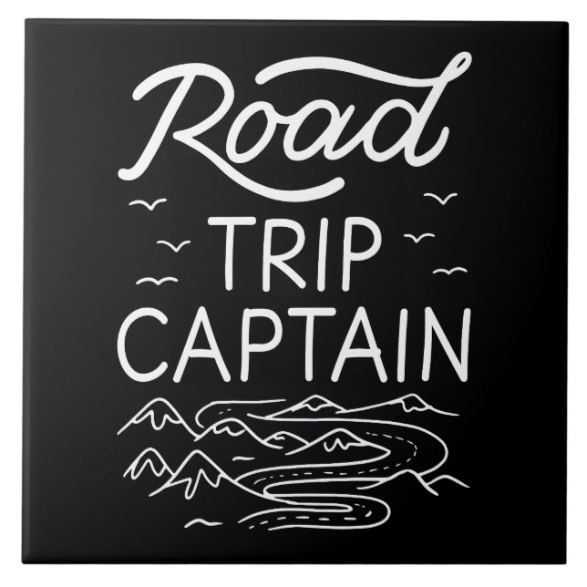 Road Trip Captain I Ceramic Tile (Front)