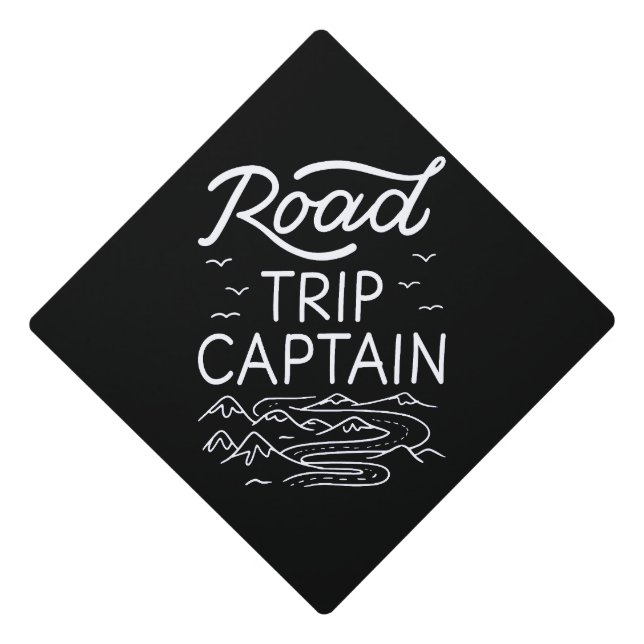 Road Trip Captain I Graduation Cap Topper (Front)