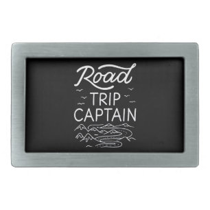 Road Trip Captain I - RV Pilot Camping Vacation Belt Buckle