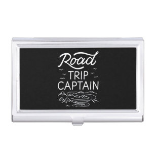 Road Trip Captain I - RV Pilot Camping Vacation Business Card Case