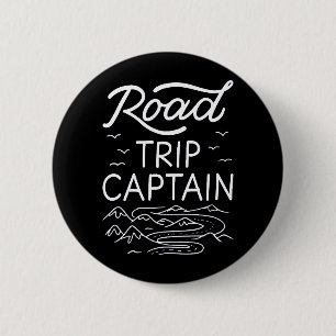 Road Trip Captain I - RV Pilot Camping Vacation Button