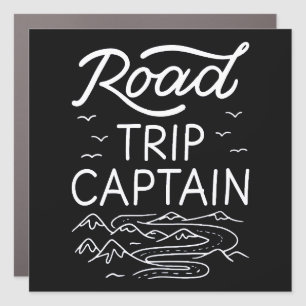 Road Trip Captain I - RV Pilot Camping Vacation Car Magnet